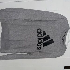 Adidas Heather Gray Sweatshirt with Black Logo